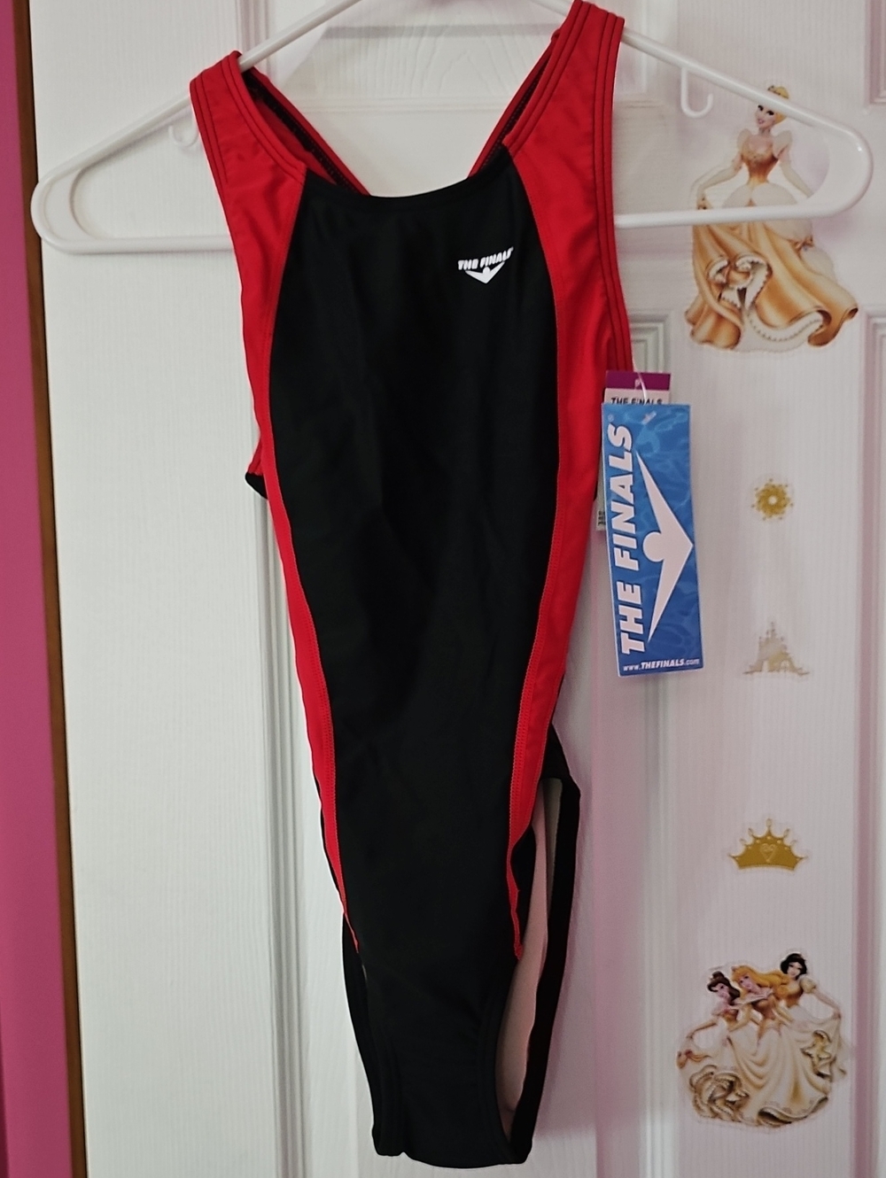 The Finals Kids One-Piece Swimsuit - Black/Red